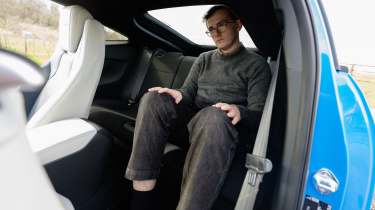 Tom Jervis sat in the Honda Prelude's rear seats