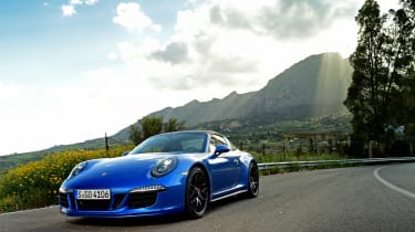 Porsche 911 Targa GTS driving