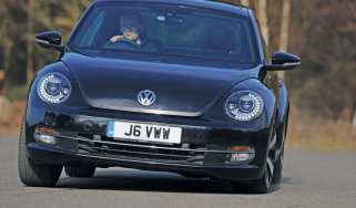 VW Beetle front cornering