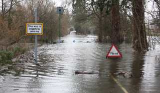 Flooded road