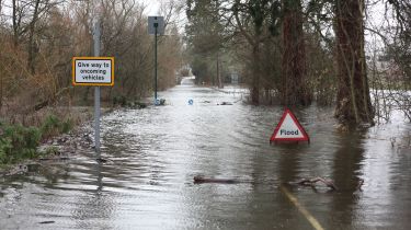 Flooded road