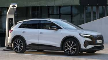 New Audi Q4 e-tron 40 - front angled charging