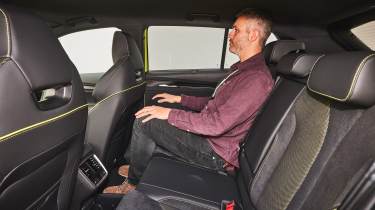 Richard Ingram sitting in the Skoda Elroq vRS