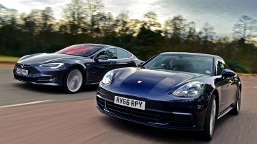 Porsche Panamera vs Tesla Model S - header
