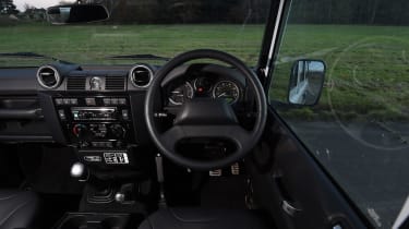 Land Rover Defender vs Toyota Land Cruiser - Defender interior