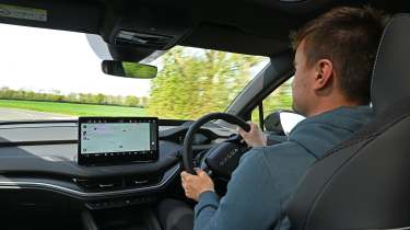 Alastair Crooks driving the Skoda Enyaq Coupe