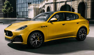 Maserati Grecale Folgore - yellow front angled