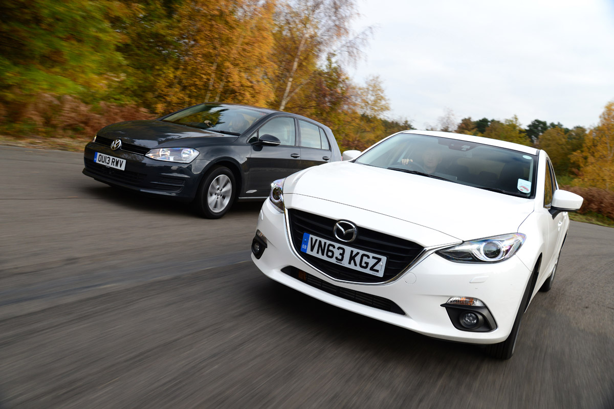 Volkswagen Golf vs Mazda 3 Auto Express