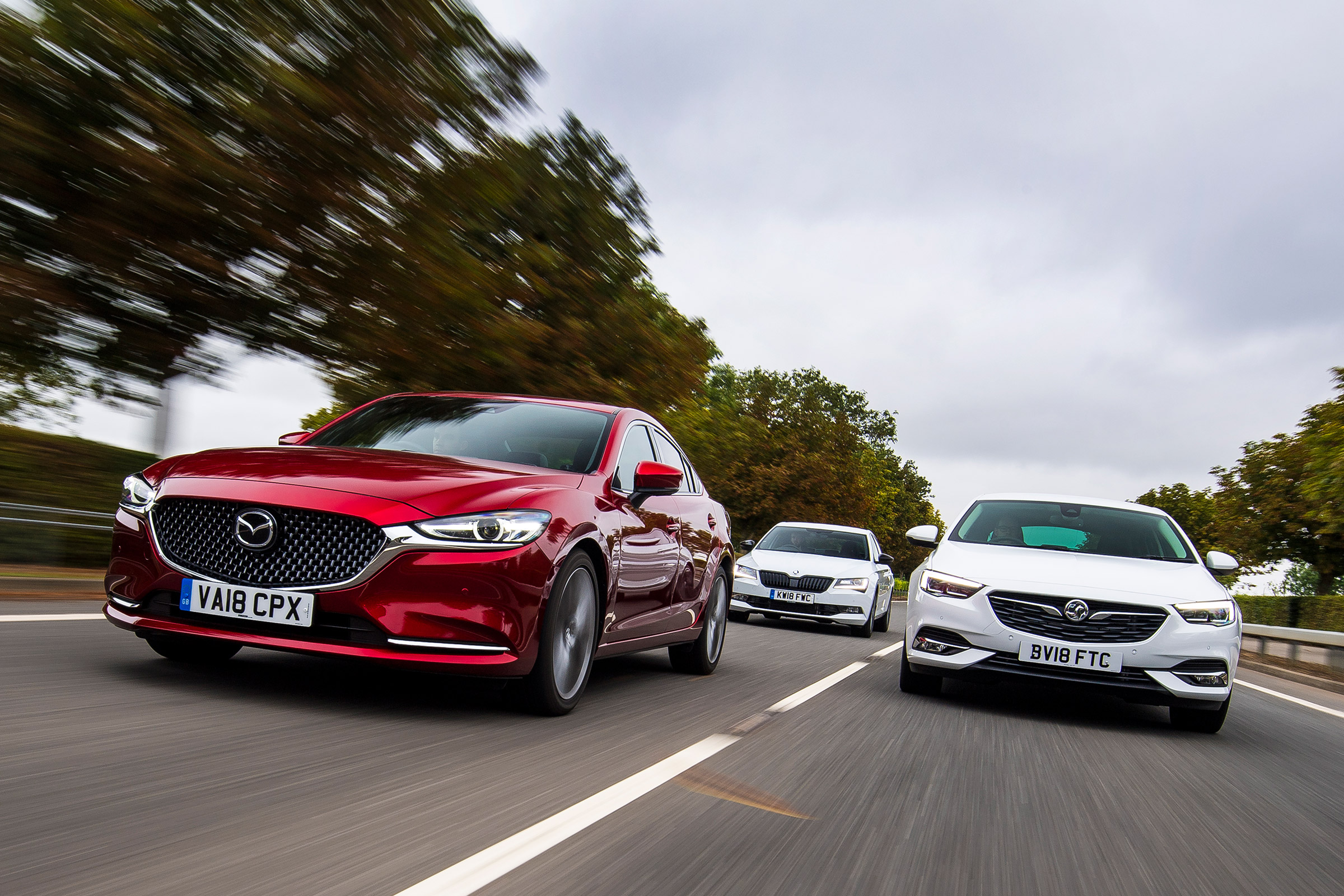 Mazda 6 vs Vauxhall Insignia Grand Sport vs Skoda Superb 