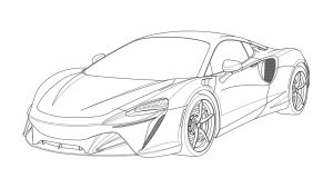 McLaren Artura - front sketch