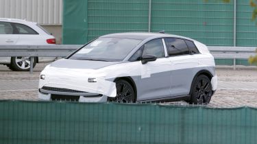 Audi A2 e-tron spy shot - front cornering