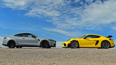 BMW M4 CSL and Porsche 718 Cayman GT4 RS - face-to-face static