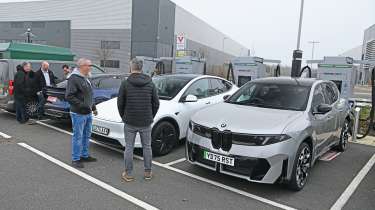 Premium electric SUV supertest - cars charging