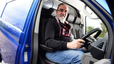 Volkswagen Transporter Sportline - Dean Gibson in driver&#039;s seat