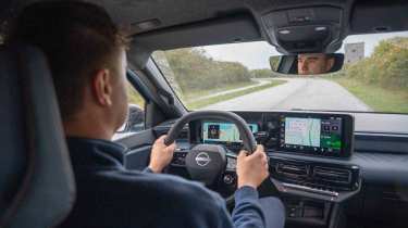 Nissan Micra - interior driving shot with senior news reporter, Alastair Crooks
