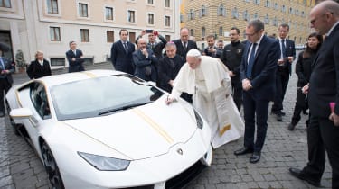 Pope Francis Lamborghini Huracan signature
