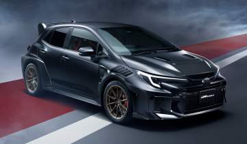 Toyota GRMN Corolla - black front angled