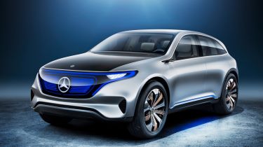 Mercedes EQ electric SUV - front quarter