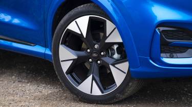 Facelifted Ford Puma being driven in the UK - wheels 