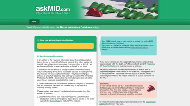 askMID insurance checker website homepage