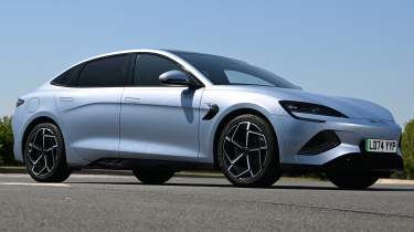 Electric car charging mega test - BYD front angled