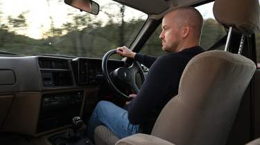 Alex Ingram driving the Ford Sierra