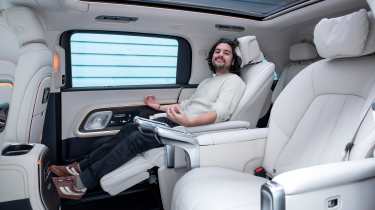 Jordan Katsianis sat in the Mercedes VLE