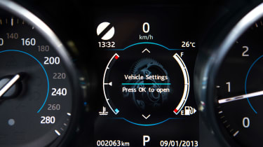 Jaguar XF R-Sport dials and display