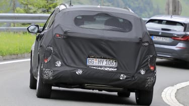 2023 Hyundai Kona test mule (Alps testing) - rear cornering