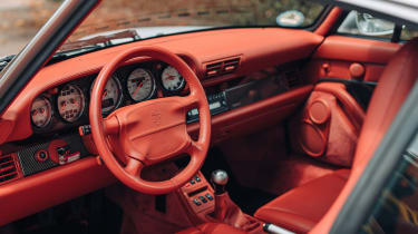 Porsche 993 Turbo S red leather interior
