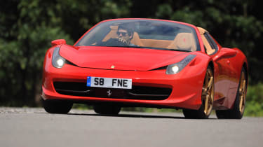 Ferrari 458 Spider front cornering