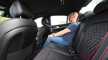 Genesis G70 - Auto Express chief reviewer Alex Ingram sitting in the Genesis G70&#039;s back seat