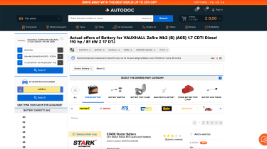Best online car battery retailer - Autodoc (also tested)