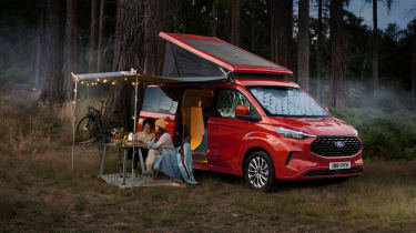 People camping in the Ford Transit Custom Nugget