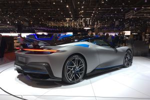 Pininfarina Battista at Geneva Motor Show 2019 grey rear