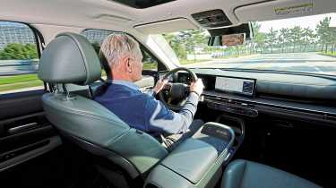 Tomas Hirschberger driving the Hyundai Nexo