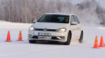 Volkswagen Golf winter tyre testing car - front action