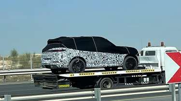 Range Rover spy shot - side profile on transporter