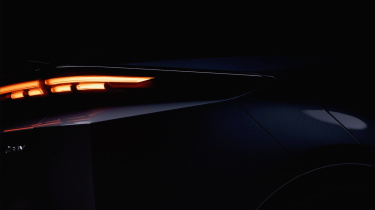 Teaser image of Toyota&#039;s upcoming electric SUV - rear tail light