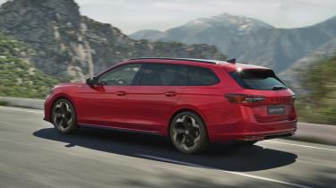 New Skoda Superb SportLine Estate - rear tracking 