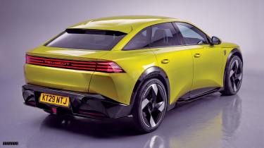 Peugeot 308 Fastback render - rear 3_4 Avarvarii