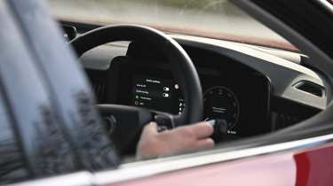 Skoda Superb wheel buttons undergoing testing