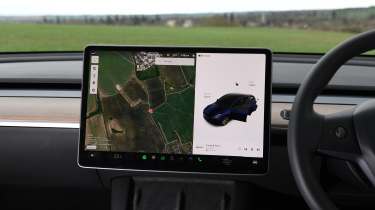 Used Tesla Model Y - digital speedo and infotainment screen 