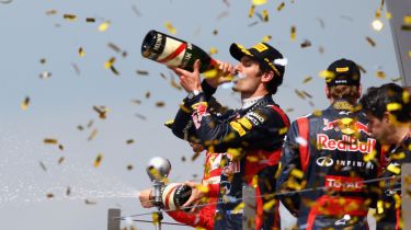 Mark Webber on the podium