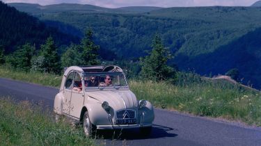 Citroen 2CV driving in France