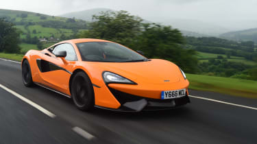 McLaren 570S vs Porsche 911 vs Audi R8 - McLaren 570S front tracking