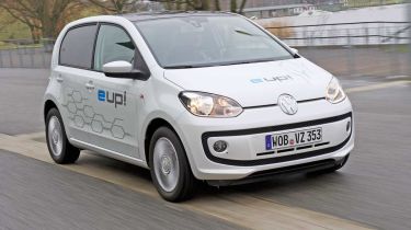 Electric VW up! front three-quarters
