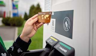 Credit card on EV charger