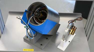 Disassembled EV motor