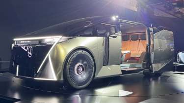 Lexus LS six-wheeled van - front angled open door